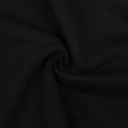 Ткань Футер 3-х нитка (Ширина 1,85 м), цвет Черный (на отрез) в Батайске