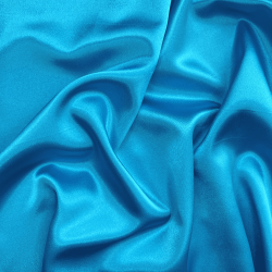 Ткань Атлас-сатин (Ширина 150см), цвет Голубой (на отрез) УЦЕНКА в Батайске
