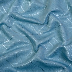 Ткань Блэкаут для штор светозатемняющая 75% &quot;Ледовое тиснение, Голубой&quot; (на отрез)  в Батайске