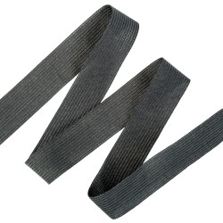 Окантовочная лента-бейка, цвет Чёрный 22мм (на отрез) в Батайске
