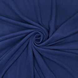 Ткань Флис Односторонний 130 гр/м2 (Ширина 150см), цвет Темно-синий (на отрез) в Батайске