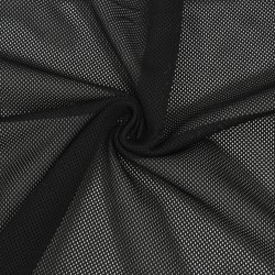 Трикотажная Сетка 75 г/м2, цвет Черный (на отрез)  в Батайске