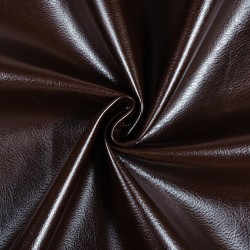 Ткань Дерматин (Кожзам) для мебели (Ширина 138см), цвет Темно-Коричневый (на отрез) в Батайске