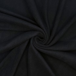 Ткань Флис Односторонний 130 гр/м2 (Ширина 150см), цвет Черный (на отрез) в Батайске