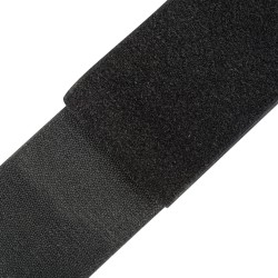 Контактная лента 100мм цвет Чёрный (велькро-липучка, на отрез)  в Батайске