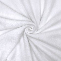 Ткань Флис Двусторонний 280 гр/м2 (Ширина 150см), цвет Белый (на отрез) в Батайске