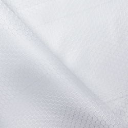 Ткань Oxford 300D PU Рип-Стоп СОТЫ, цвет Белый (на отрез) в Батайске