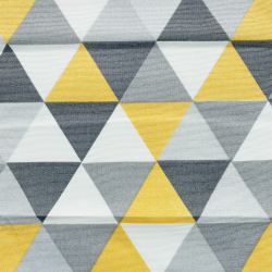 Интерьерная ткань Дак (DUCK) (ширина 1,8м), принт &quot;Треугольники&quot; (на отрез) в Батайске