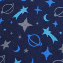 Ткань Флис Двусторонний 240 гр/м2 (Ширина 150см), синий космос в Батайске
