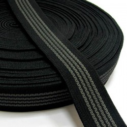 Ткацкая резинка антискользящая 15мм,цвет Чёрный (на отрез)  в Батайске