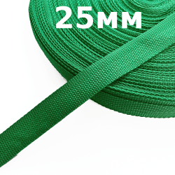 Лента-Стропа 25мм, цвет Зелёный (на отрез)  в Батайске